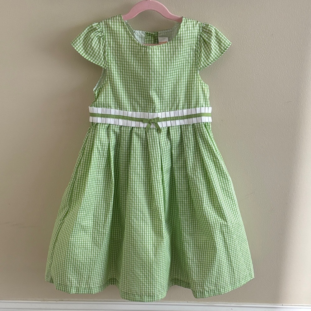 Gymboree Light Green Gingham Dress